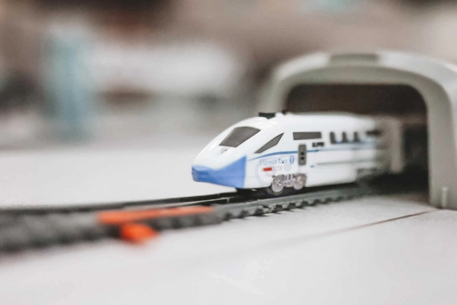 Elektrická vlaková sada Woopie s mostem a tunelem