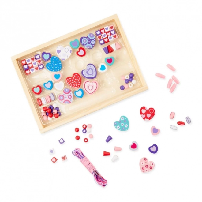 Kreativní sada korálků Srdíčka - Melissa & Doug