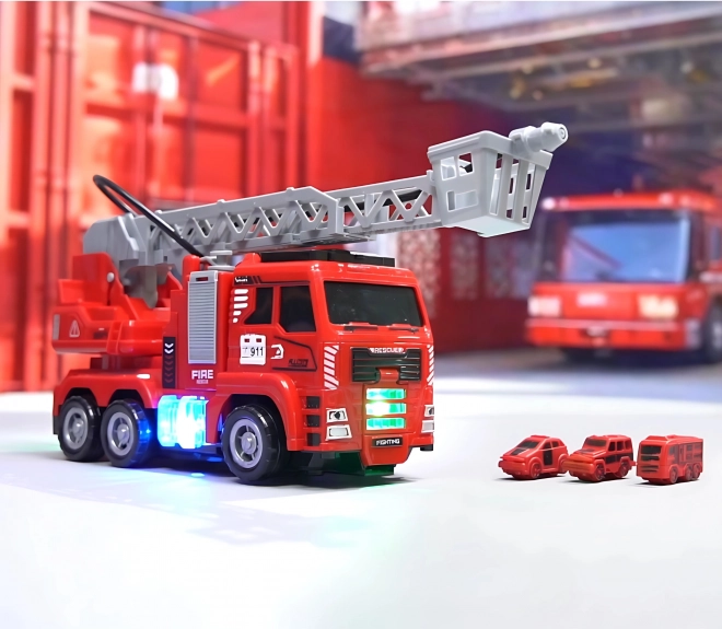 Interaktivní Hasičské Auto s Pohyblivým Žebříkem