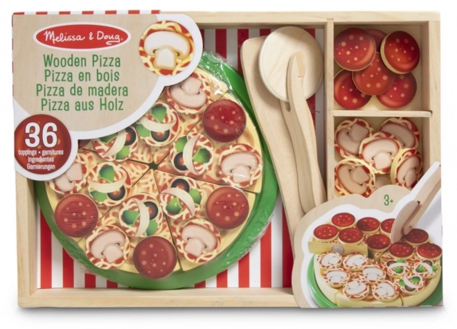 Dřevěná pizza na krájení a stohování