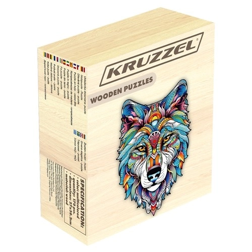 Dřevěné puzzle kruzzel Wilk