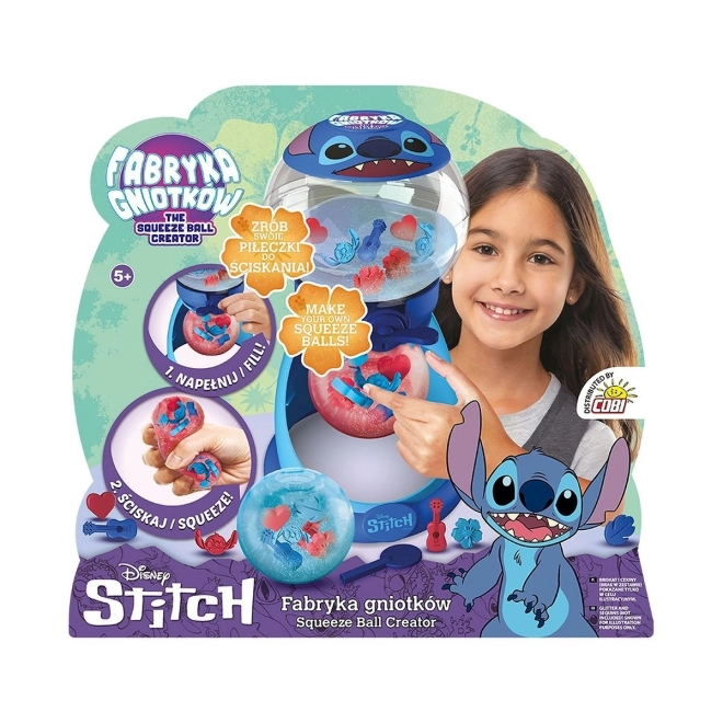 Sada Squeez Ball továrna na mačkací míčky - Stitch
