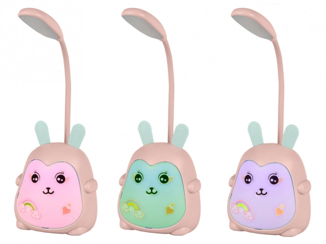 Dětská stolní lampa rgb usb pro učení čtení 3 režimy – růžová