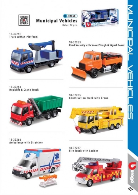 Servisní vozidla Bburago 1:43