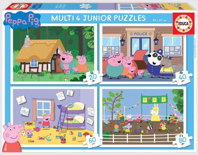 Educa puzzle Prasátko Peppa 4v1