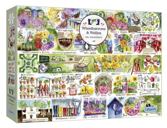 GIBSONS Puzzle Trakaře a holínky 1000 dílků