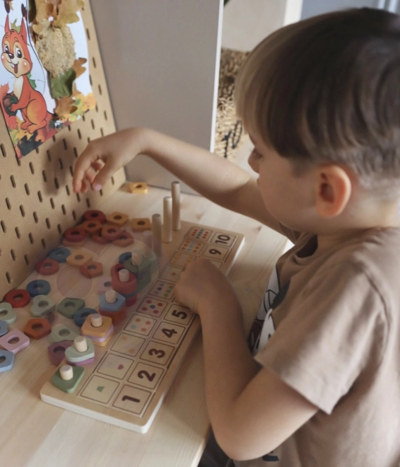 Dřevěné počítadlo a třídící hračka Montessori od PolarB