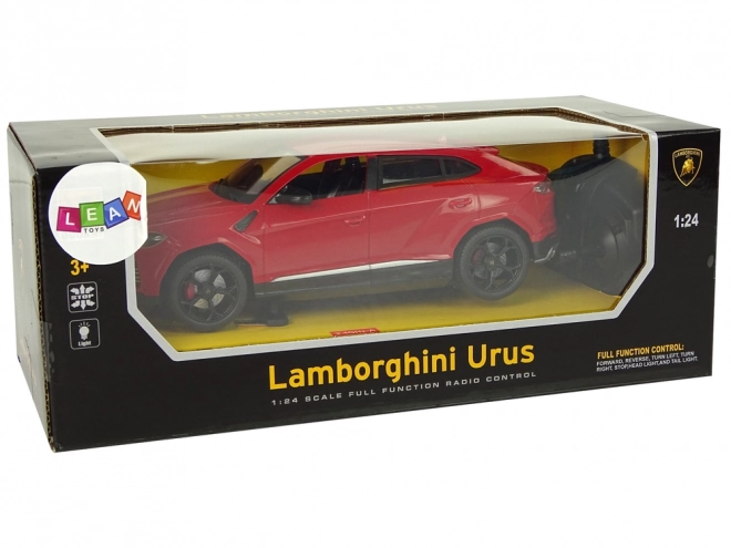 R/C auto 1:24 Lamborghini Urus červené 2.4 G Světla