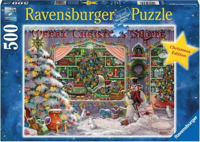 Ravensburger puzzle Vánoční obchod 500 dílků