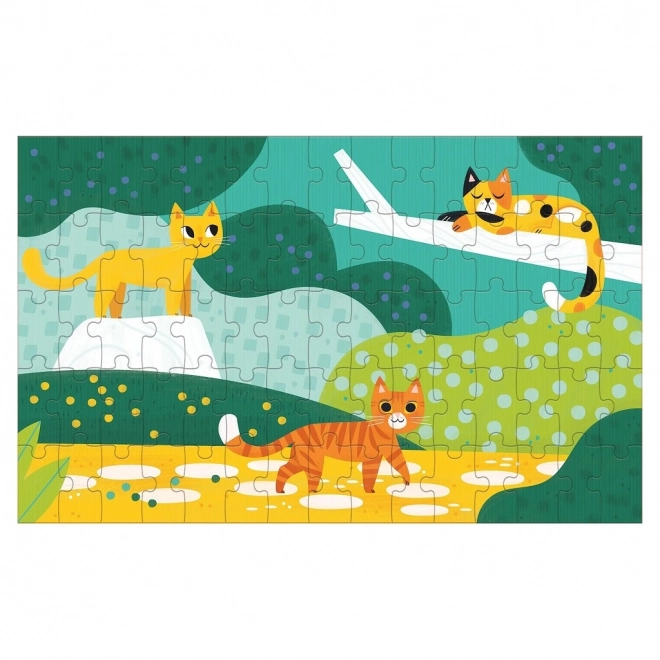Lentikulární puzzle kočky malé a velké