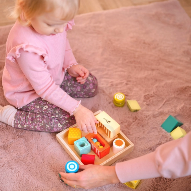 Dřevěné smyslové kostky Classic World Montessori