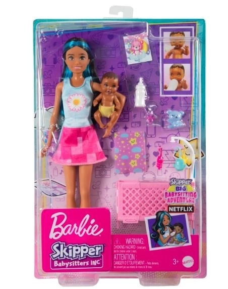 Panenka Barbie Chůvička set Uspávání dítěte