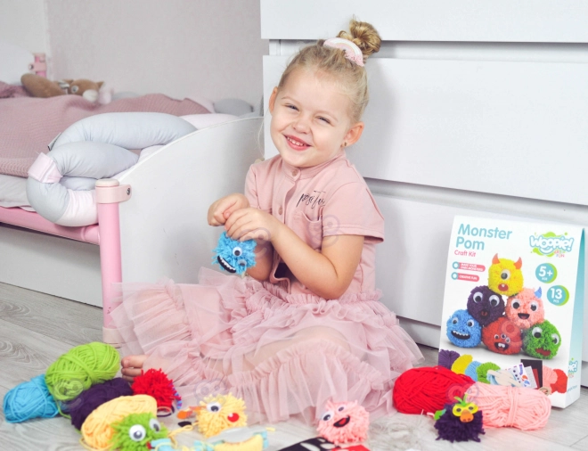 Kreativní sada na výrobu monster pompons - Woopie Art&Fun
