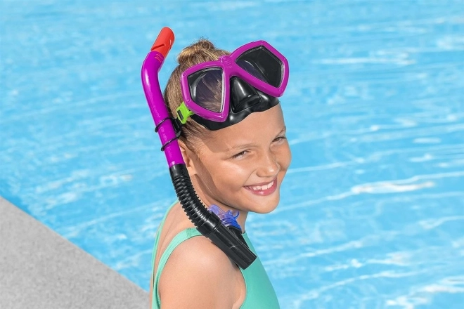 Růžový potápěčský set s maskou a šnorchlem