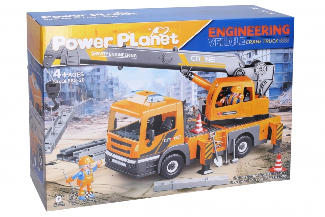 Autojeřáb s efekty Stavebnice 41cm