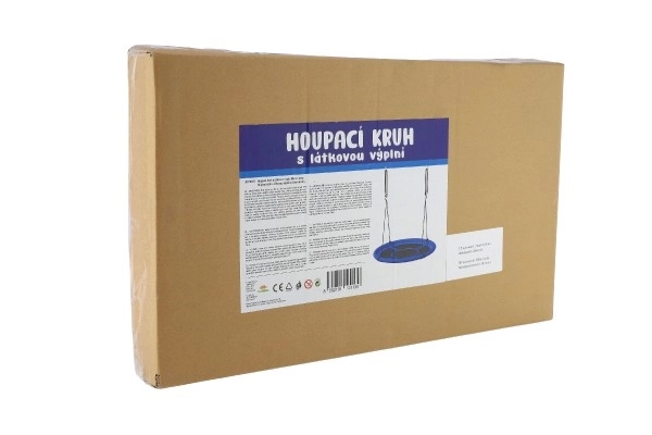 Houpací kruh 80 cm látková výplň v krabici 60x37x7cm – Modrý
