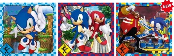 Puzzle 3×48 dílků CLEMENTONI SONIC