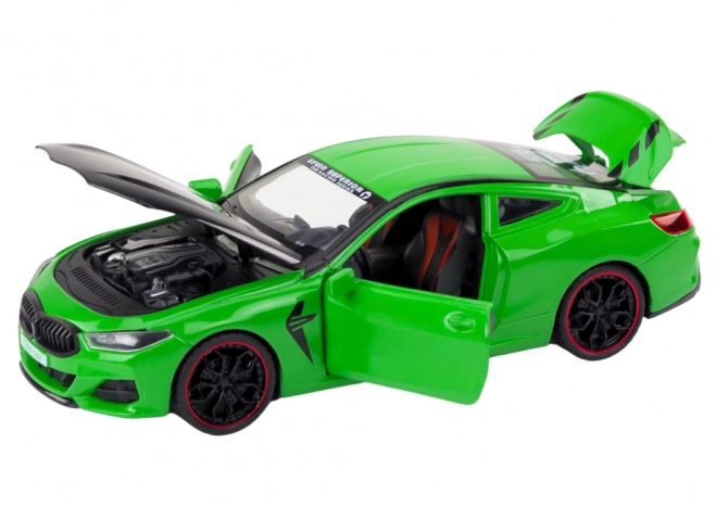 Sportovní auto 1:24 s třecím pohonem a otevíracími prvky