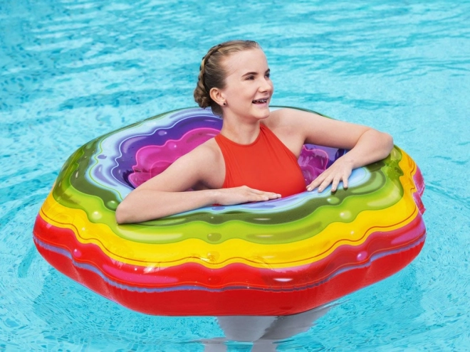 Bestway Nafukovací kruh duhová želé 115 cm