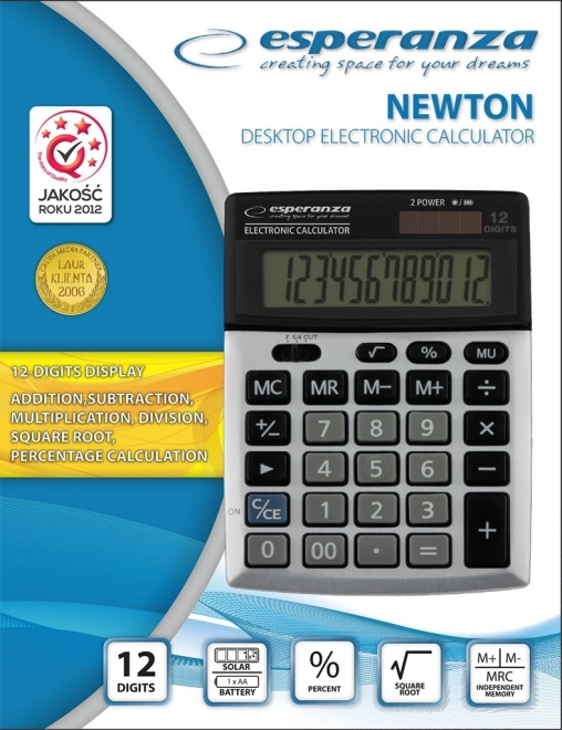 Elektronická stolní kalkulačka newton ecl102