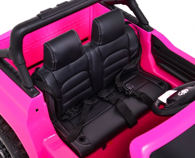 Toyota Hilux na baterie pro děti Růžová + pohon 4x4 + dálkové ovládání + 2 místa k sezení + rádio MP3 + LED
