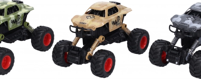 Terénní natahovací auto 15 cm s odpružením