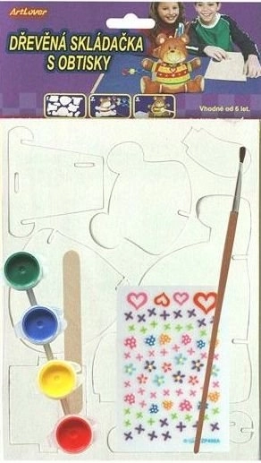 ARTLOVER 3D puzzle Stojánek na tužky Medvídek s barvičkami