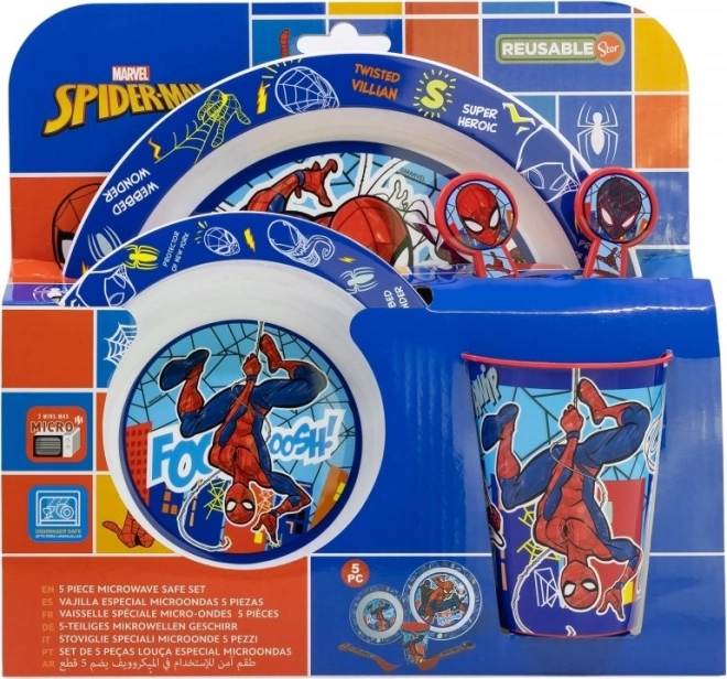 Dětská jídelní sada 5v1 Spiderman