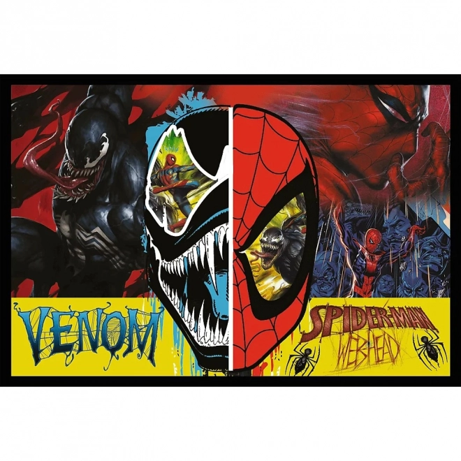 Puzzle 2x200 dílků Spidermanův den a noc