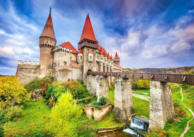 Puzzle korvínův hrad, Hunedoara, Rumunsko 1000 dílků