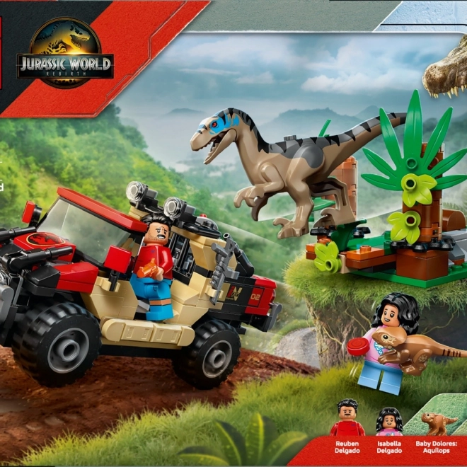 Konstrukční sada LEGO Jurassic World: Útěk terénním vozem před velociraptorem