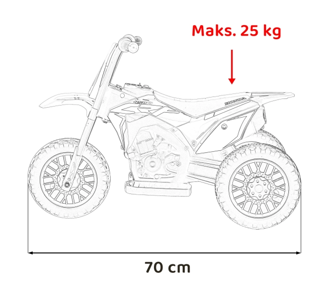 Elektrický motocykl Honda CRF 450R – Červený