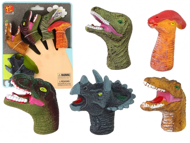 Barevné prstové loutky Dinosaury, sada 5 ks