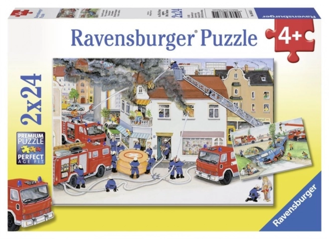 Ravensburger puzzle Hasičský sbor 2x24 dílků