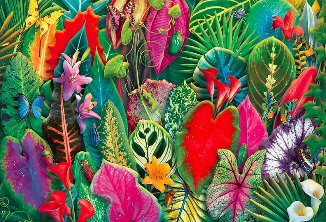 Puzzle Blooming Paradise: Tropická zeleň 1500 dílků