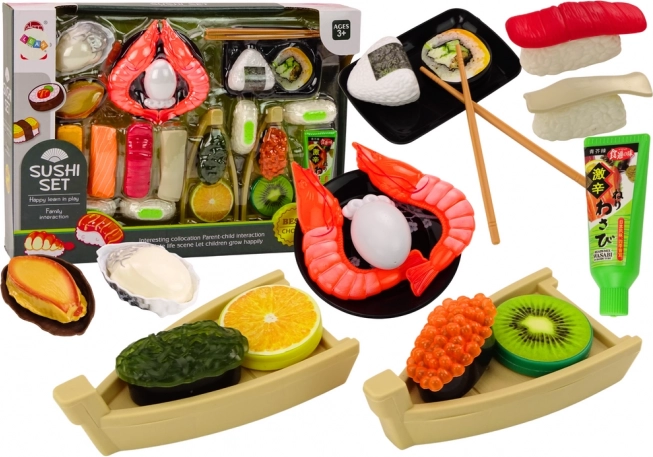 Dětská sada na sushi s doplňky, krevety a mořské plody, 24 dílů