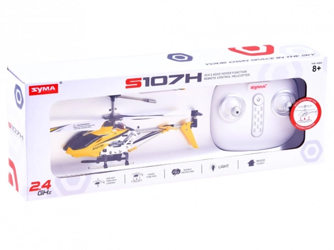 Syma Controlled Helicopter S107H na dálkové ovládání 2,4 GHz RC0544 – Žlutá