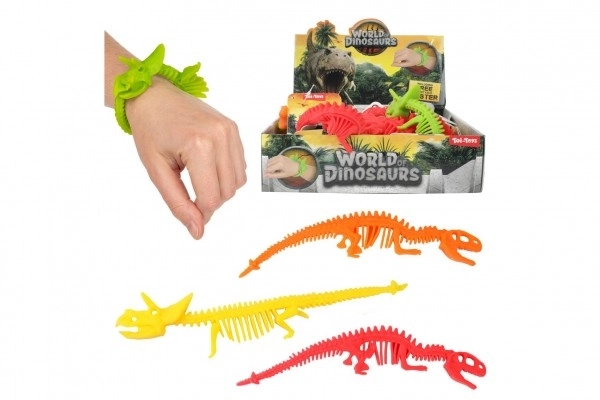 Dinosauří natahovací silikonový náramek