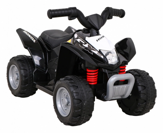 Čtyřkolka Honda 250X TRX s baterií + klakson + LED + eko kůže – Černá
