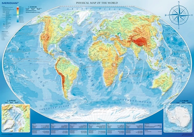Puzzle 4000 kusů - Velká fyzická mapa světa