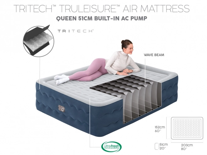 Dvoulůžková matrace Bestway Tritech Queen 203x152x51 cm