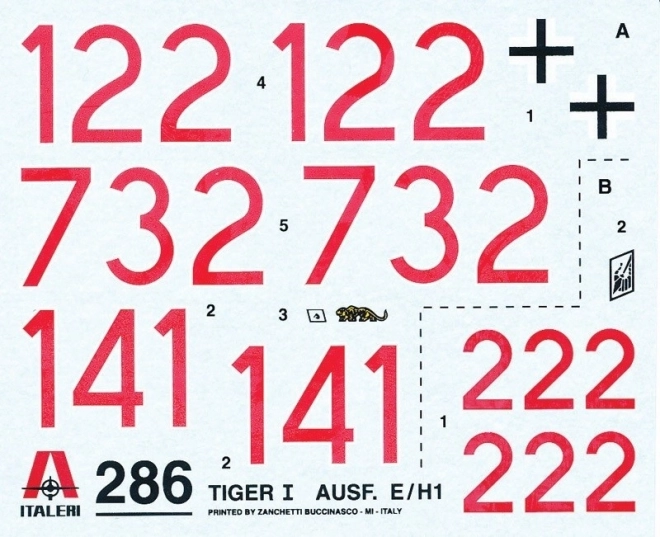 Modelová stavebnice tanku Tiger I Ausf. E/H1