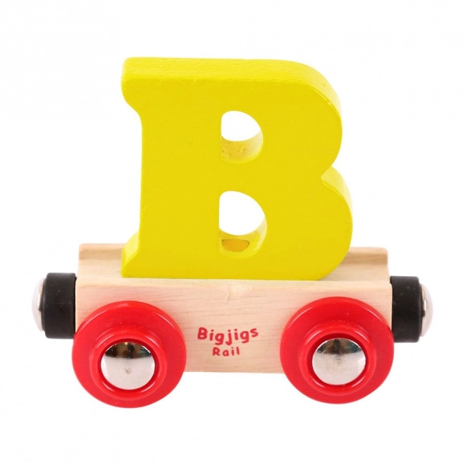 Bigjigs Rail Vagónek dřevěné vláčkodráhy - Písmeno B