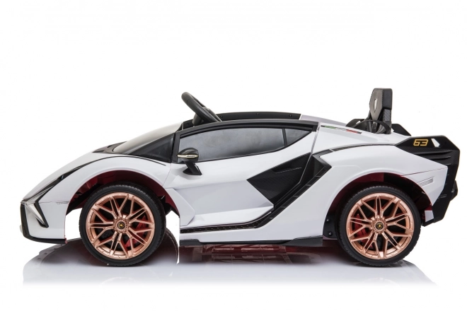 Lamborghini SIAN dětské auto na baterii s ovladačem – Bílé