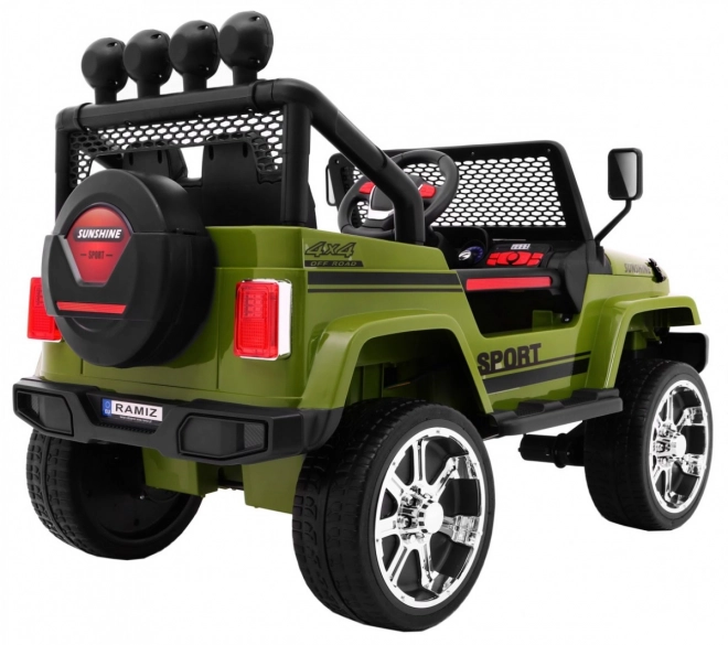 Terénní auto Raptor Drifter Green + Dálkové ovládání + Pohon 4x4 + Úložný prostor + Pomalý start + MP3 LED dioda