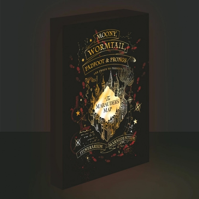 Svítící LED obraz Harry Potter - Pobertův plánek