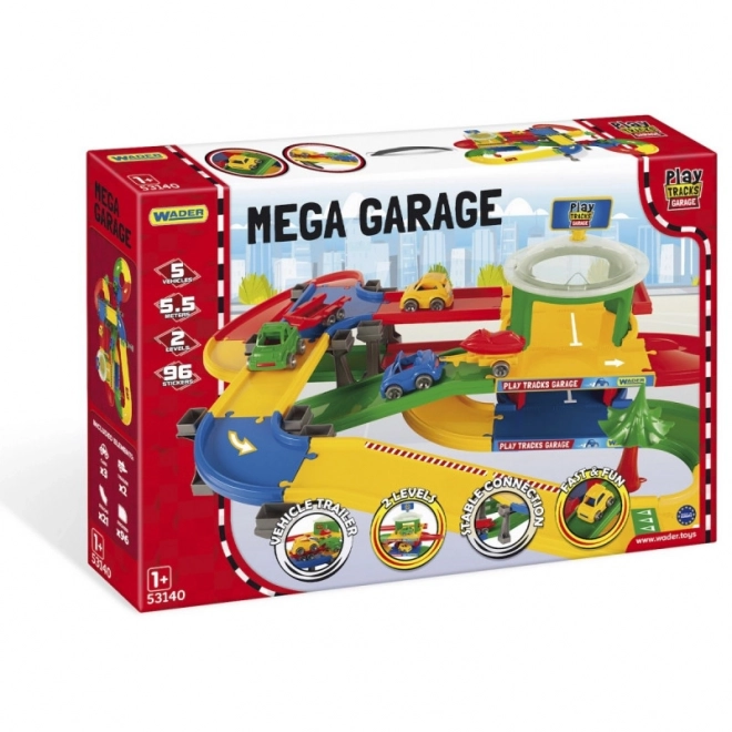 Mega garáž s trasou Play Tracks Garage