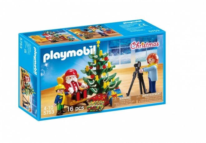 Vánoční sada figurek s fotografií Santa Clause