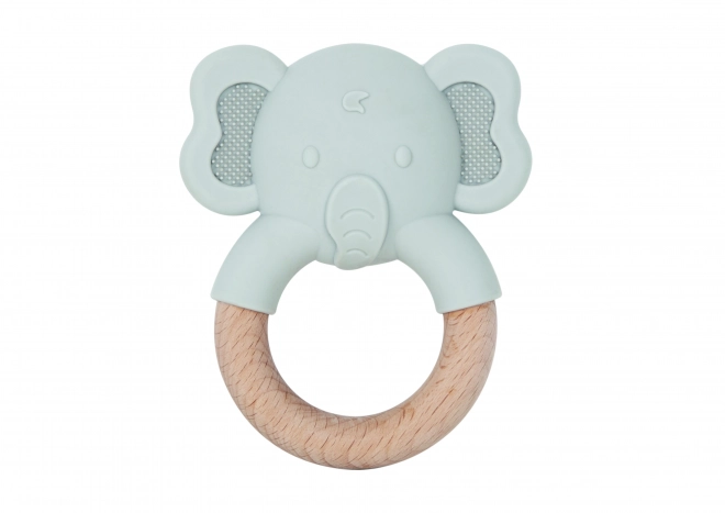 Dřevěný sloní kousací kroužek Tooky Toy