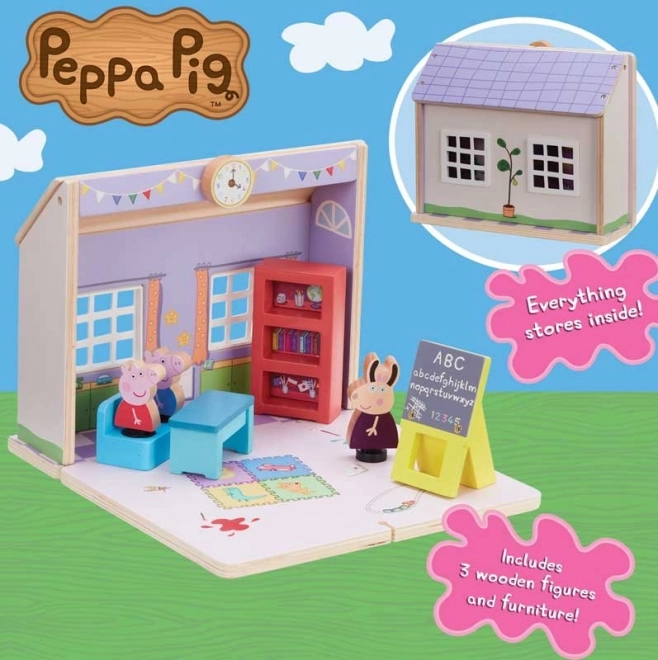 Prasátko Peppa dřevěná škola - hračka
